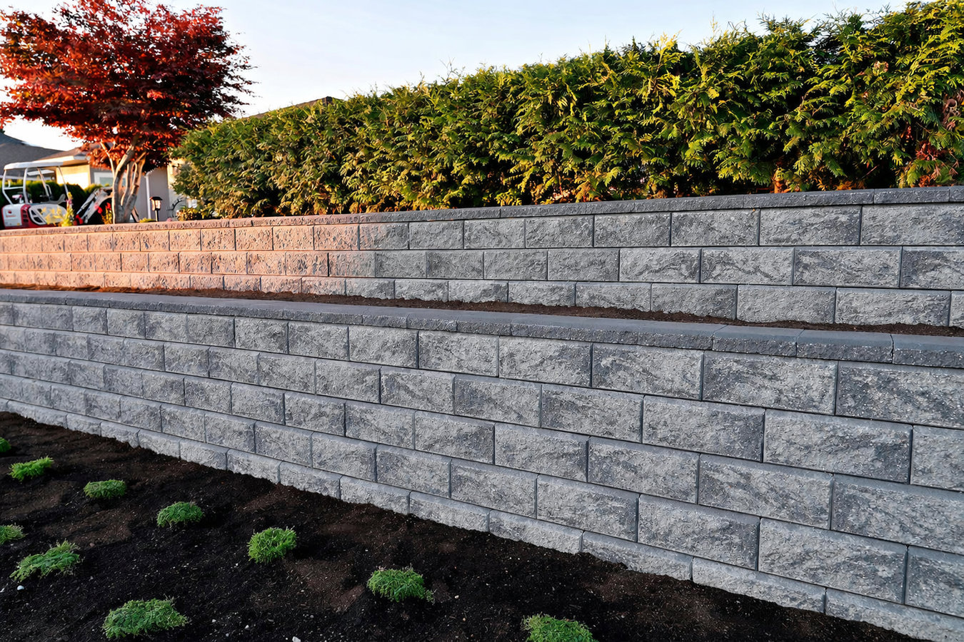 Retaining wall construction